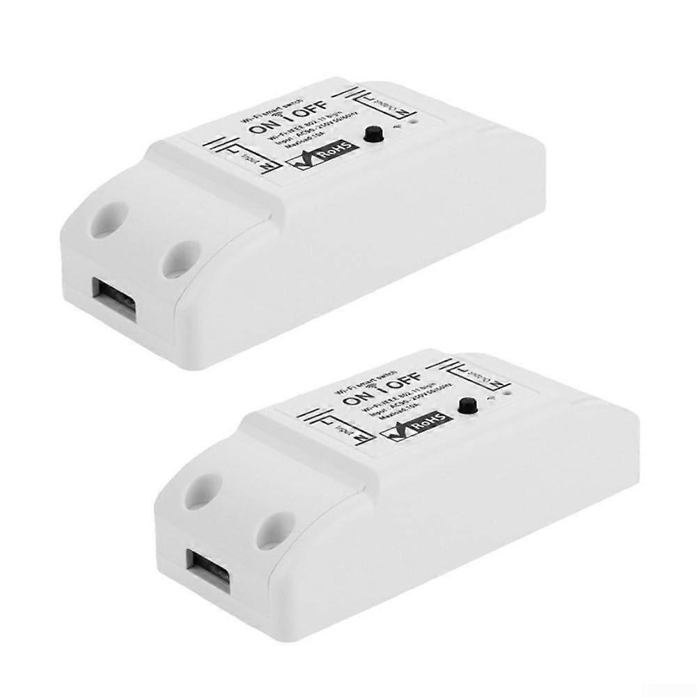 2 Pack WiFi Smart Switch with App Control, Voice Command and Energy Saving for Home Appliances
