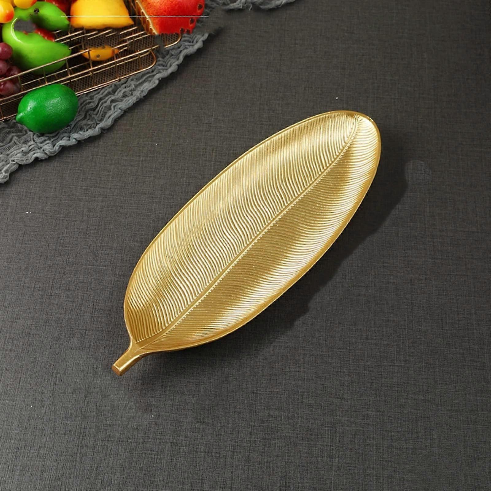Nordic Decorative Tray with Elegant Gold Accent, Minimalist Scandinavian Candy Dish for Table Decor