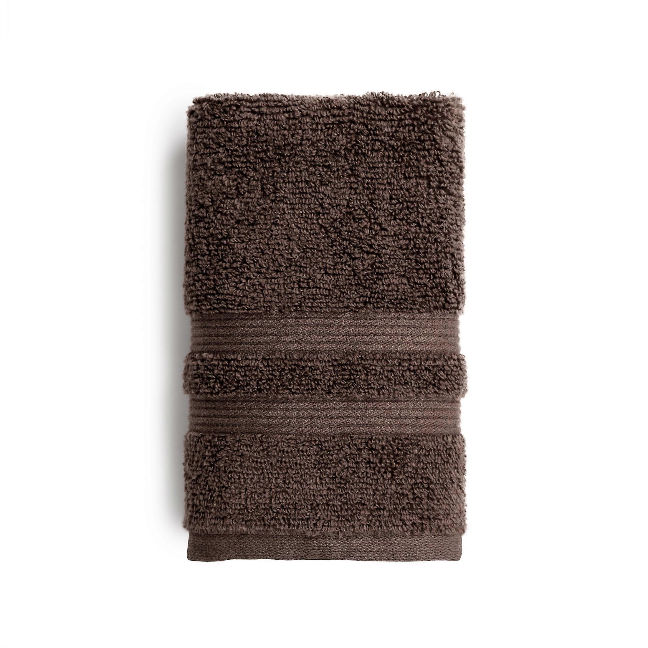 Mainstays Performance Solid Hand Towel, 16" x 26", Brown Basket