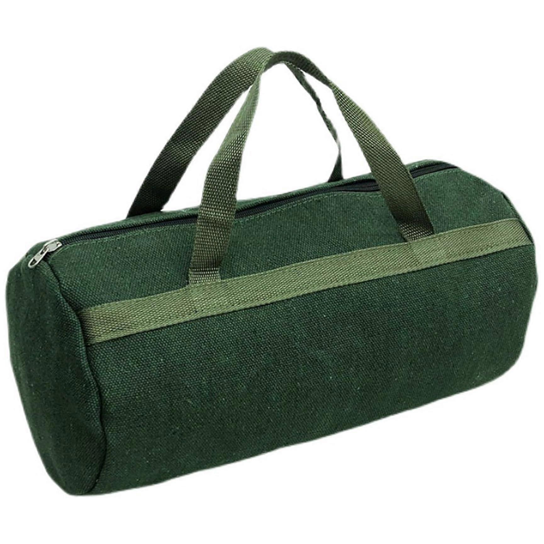 Canvas Tool Bag Heavy Duty Large Capacity with Zipper and Multiple Compartments for Tools