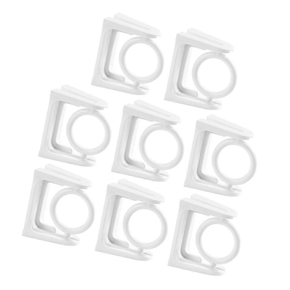 Self Adhesive Rod Bracket 8Pcs Wall Protection Rotatable Function Space-Saving White Classic Design