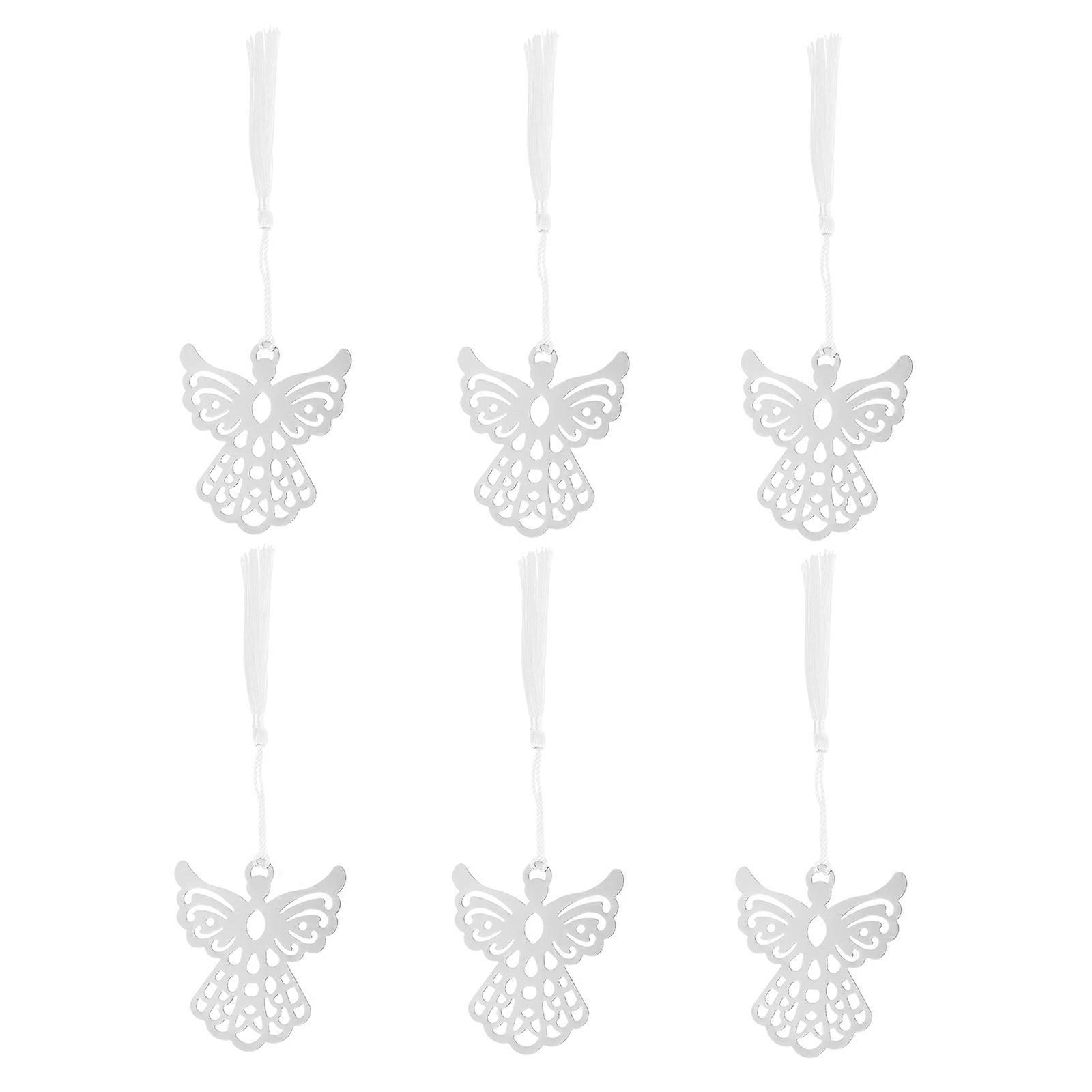 Angel Bookmarks Book Markers for Decor Use 6Pcs Stainless Material