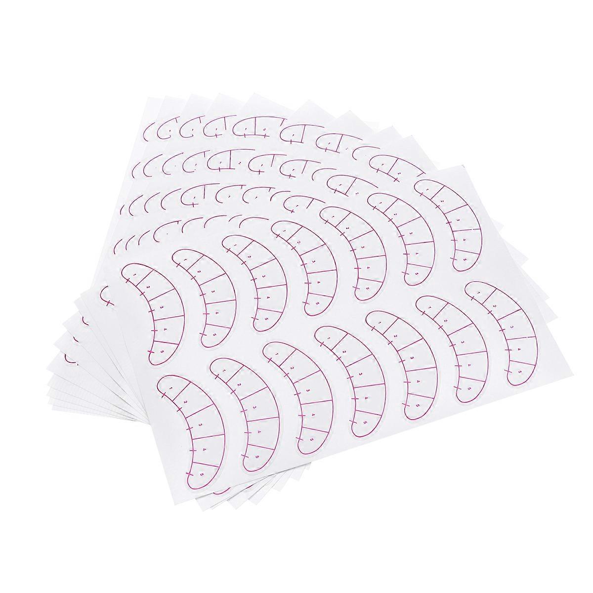 Eyelashes Isolated Sticker for Practice 1Pack Grafted Eyelashes 5-Point Position
