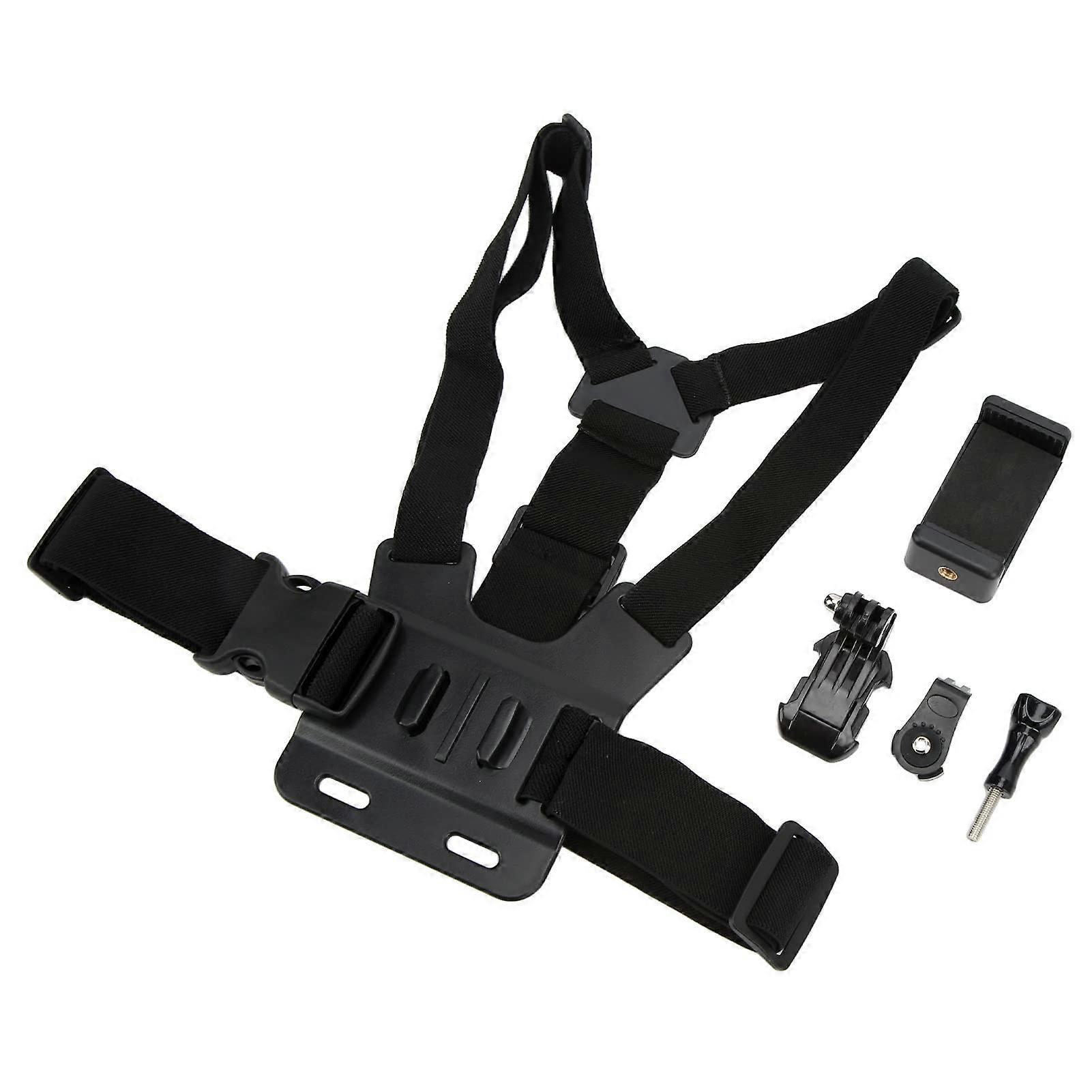 Chest Mount Phone Holder Adjustable Strap for Hands Video Capture Surfing Skiing Biking
