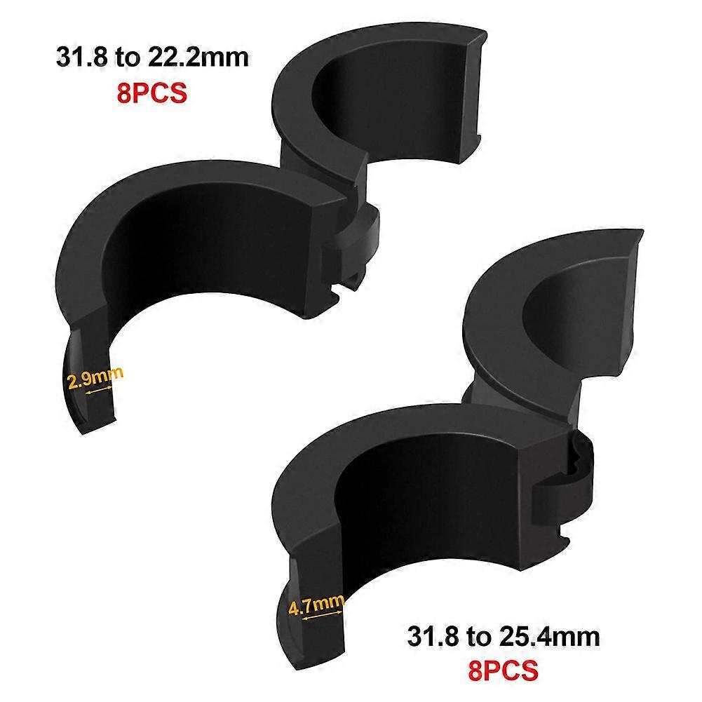 10 Entretoises De Guidon Vélo En Caoutchouc – 22,2 / 25,4 / 31,8 Mm – Ajustement Facile Et Confort !