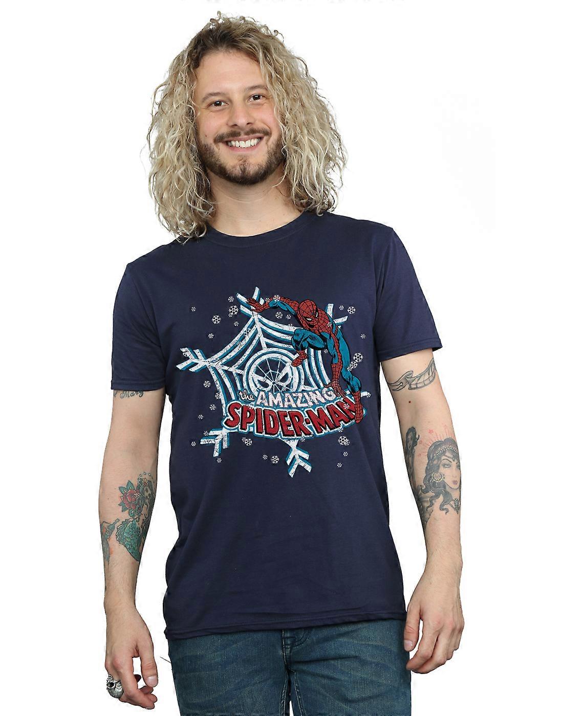 Marvel miehet ' s Spider-Man Christmas T-paita