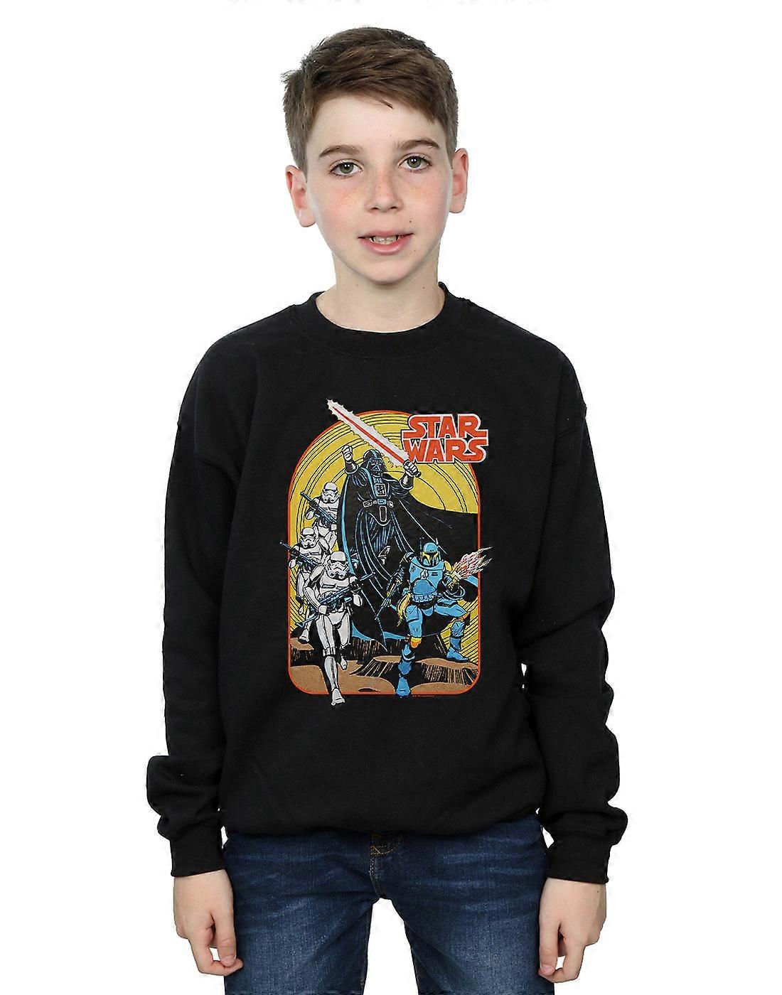 스타워즈 보이즈 빈티지 만화 장면 스웨트셔츠