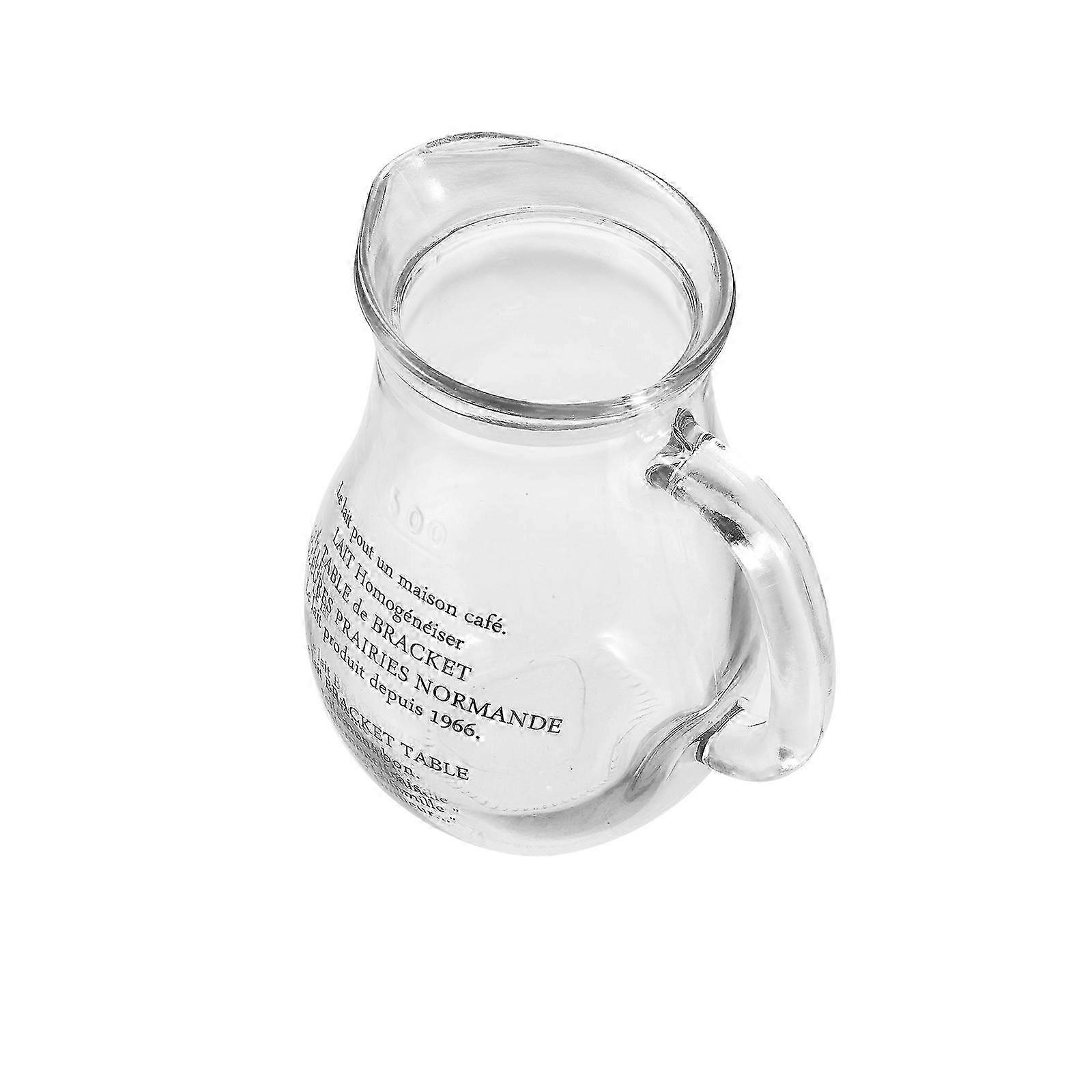 Transparent Glass Milk Pitcher for Storage Use with Smooth Surface 550Ml