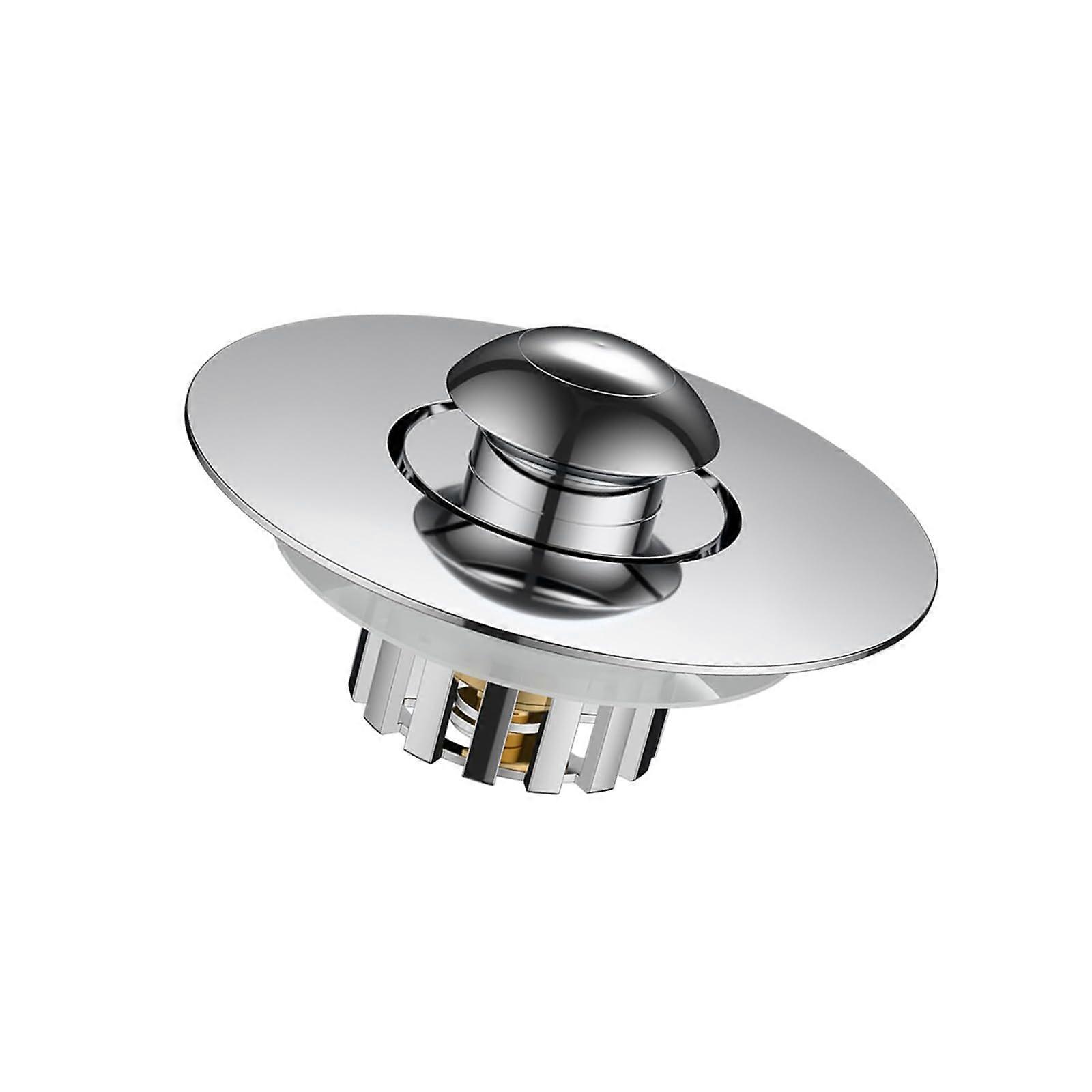 Bathtub Drain Stopper with 360° Rotatable Filter, Rustproof Metal, Easy Twist Removal Plug