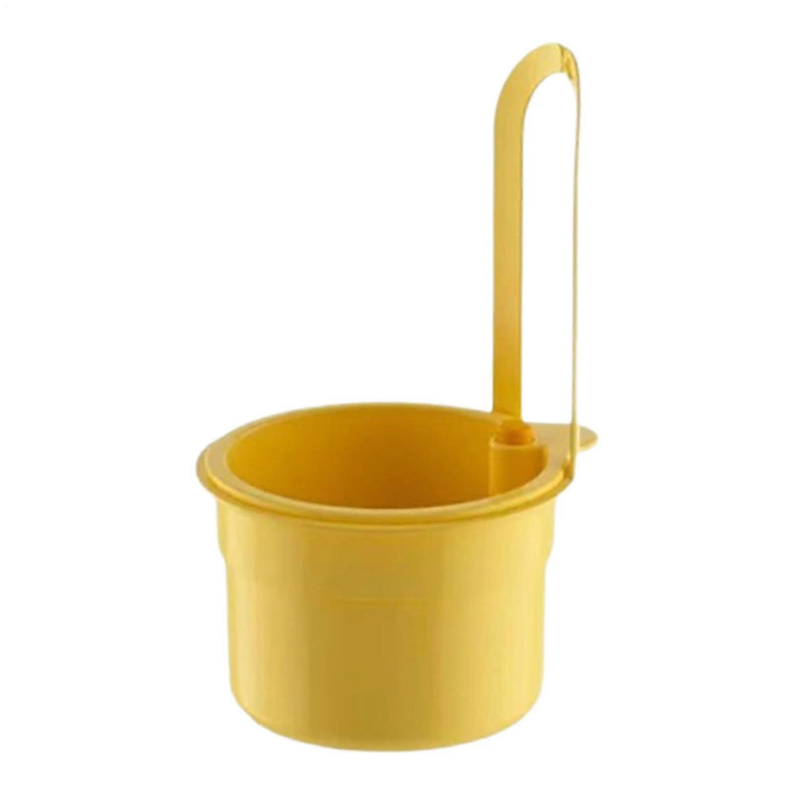 Sink Strainer Basket with Clog Drain Design, Multipurpose Hangable Kitchen Drain Colander, Yellow