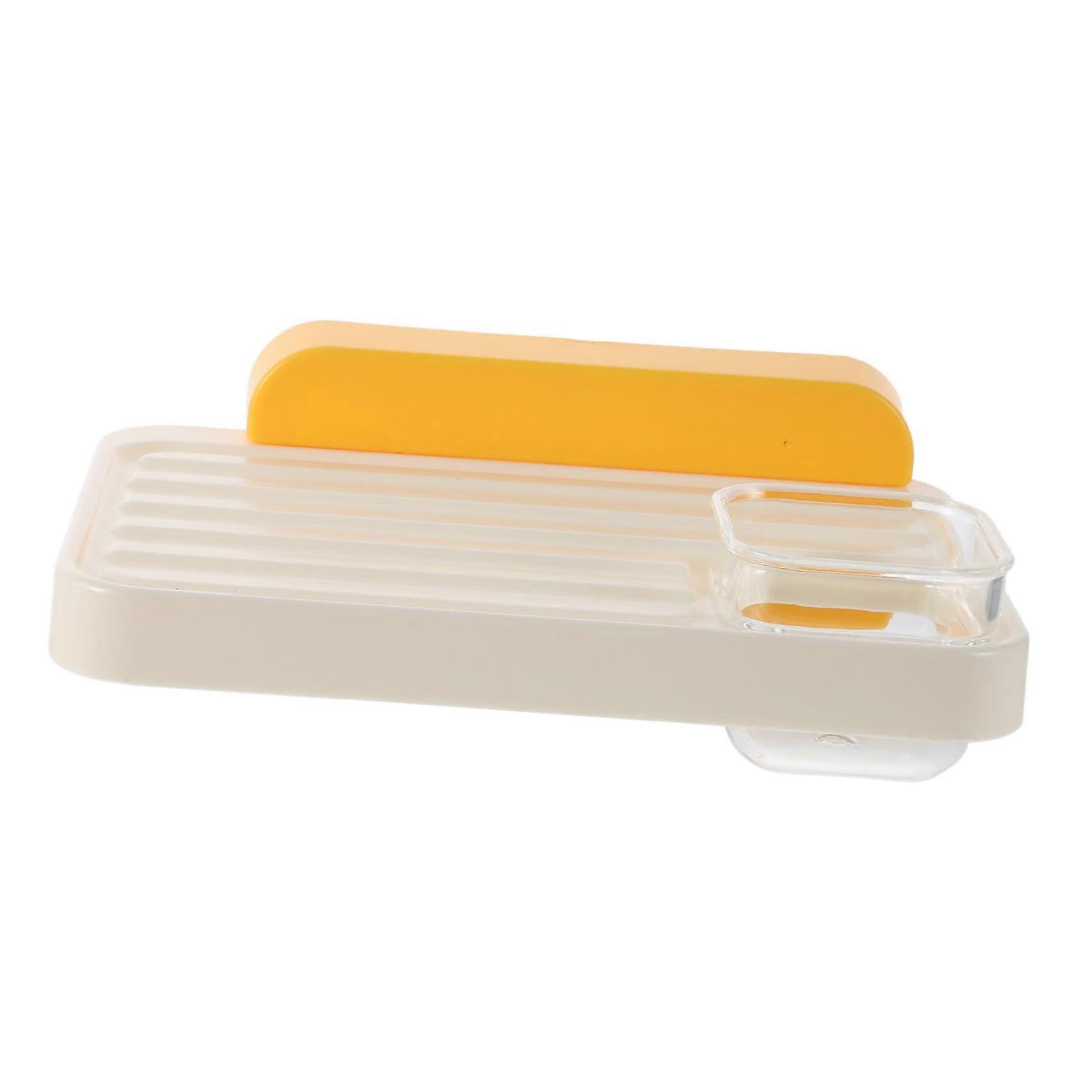 Bird Cage Perch with Removable Feeder Cup, Space Saving Plastic Stand for Parrots and Parakeets