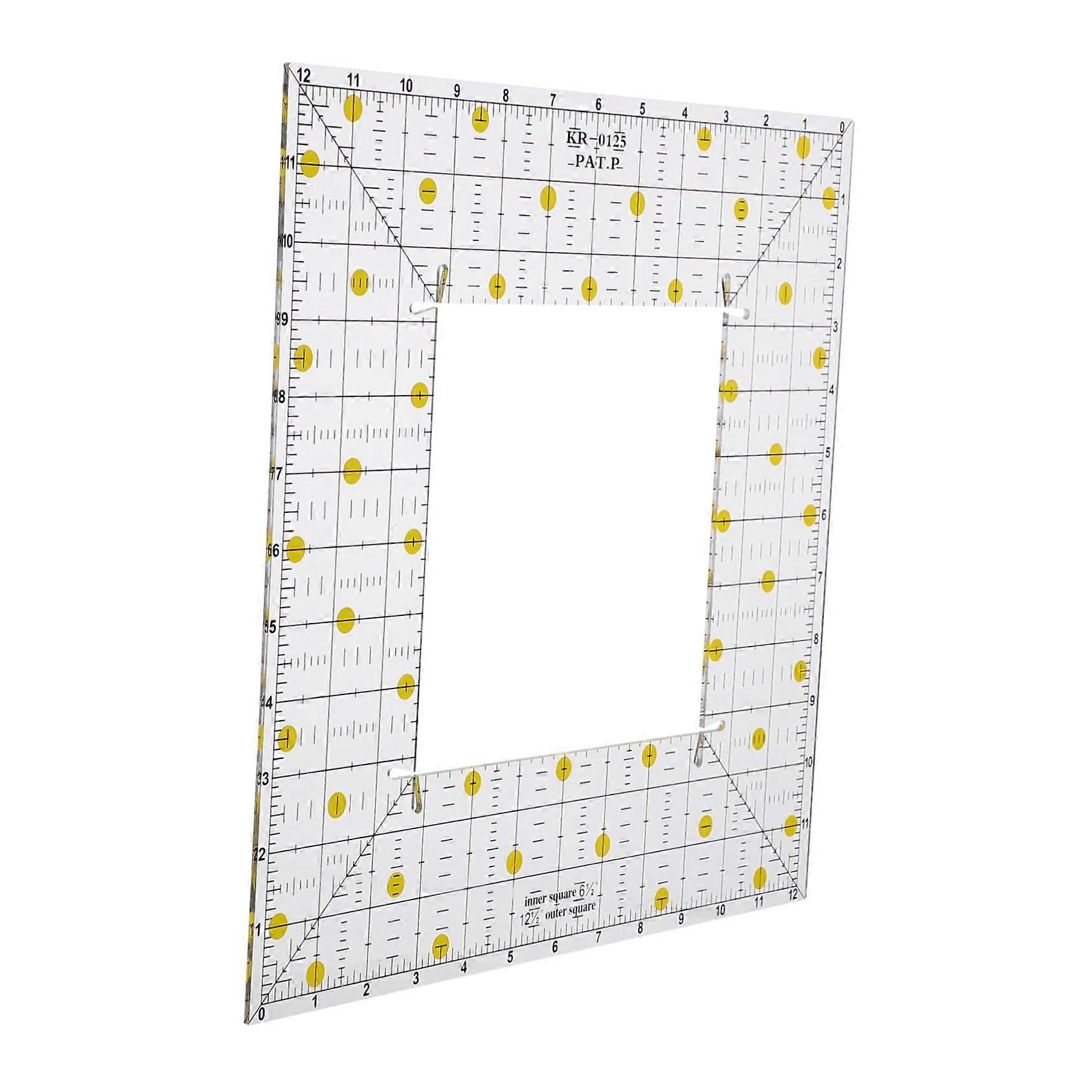 Quilting Ruler for Easy Quilt Square Cutting Sewing Fabric Patchwork Template with Smooth Edges