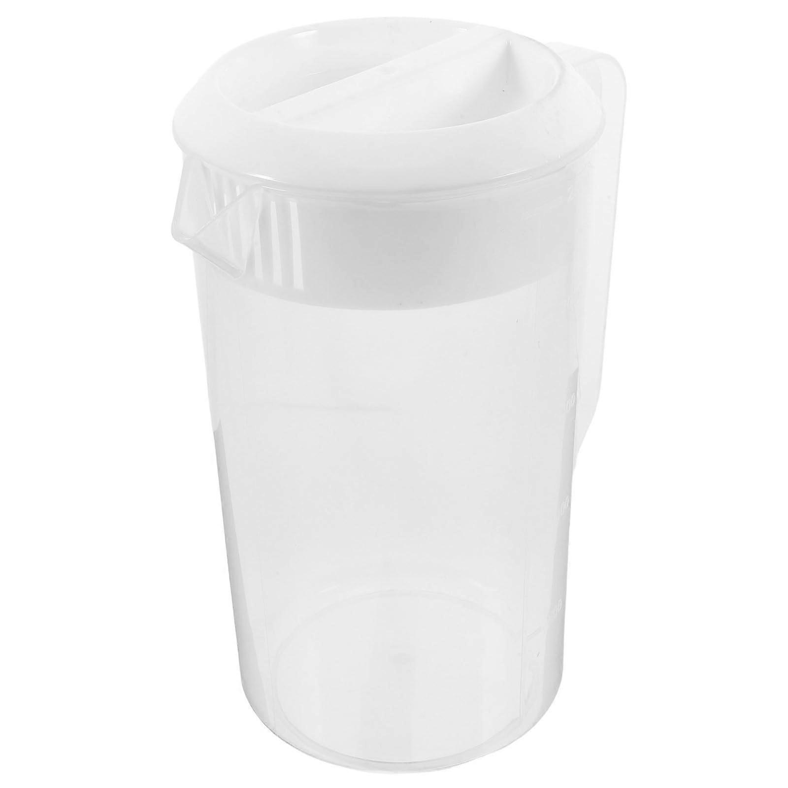 Plastic Beverage Pitcher with SpillProof Lid, Large Capacity Water Jug for Hot and Cold Drinks