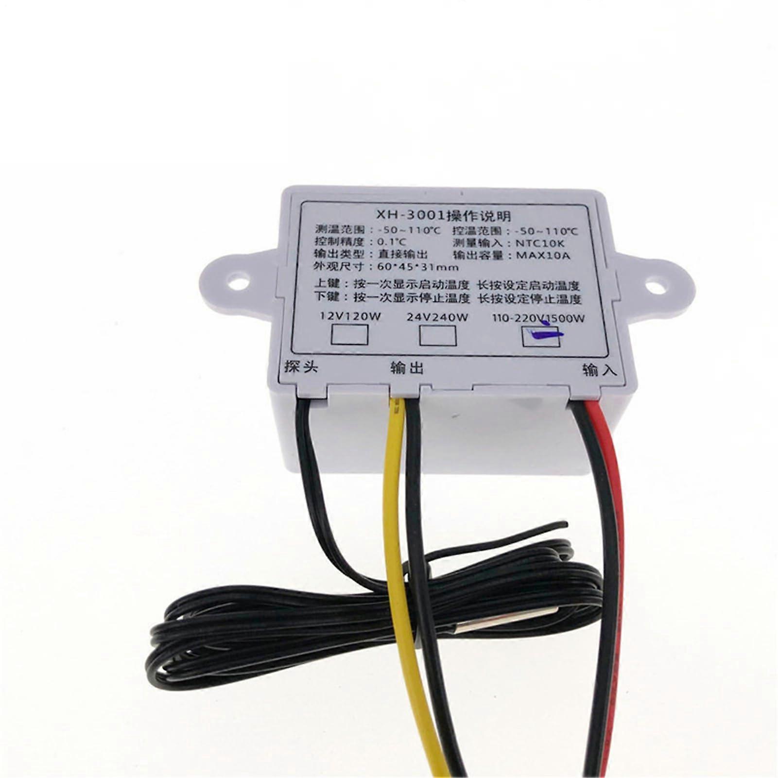 Digital Temperature Controller with Waterproof Probe,  Precision LED Control Module for HVAC
