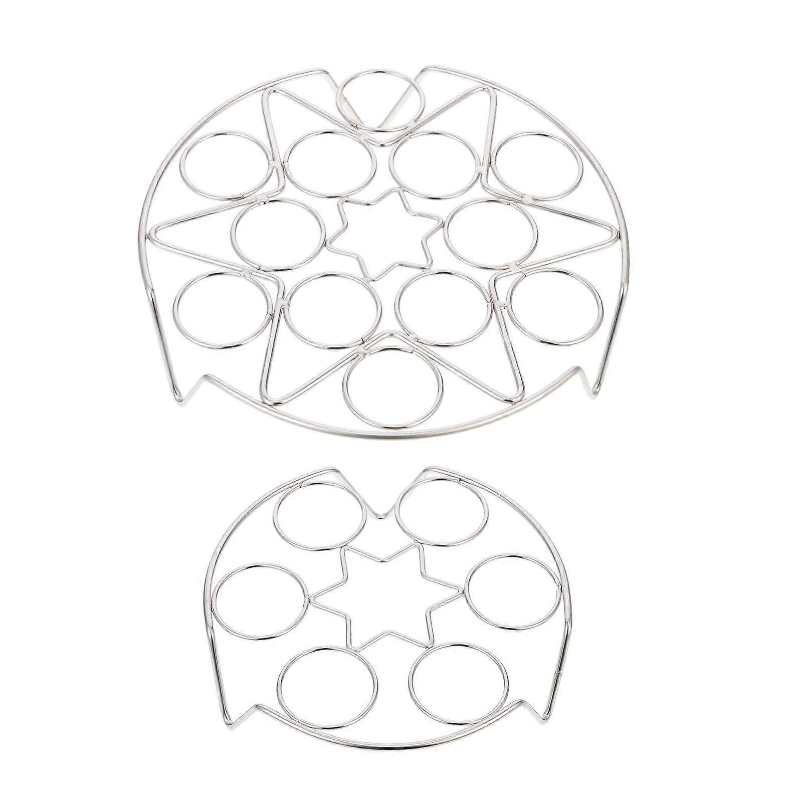 2pcs Kitchen Egg Steamed Racks Stainless Steel Egg Holders Egg Steamed Holders