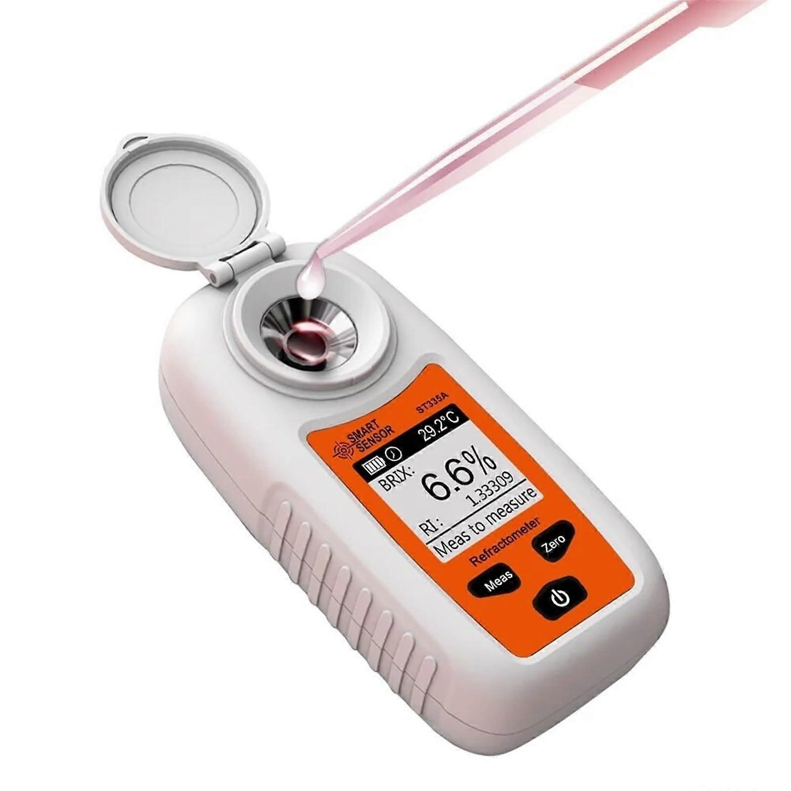 Digital Refractometer Brix Meter 035% ATC Handheld Sugar Tester for Fruit Juice and Beverages
