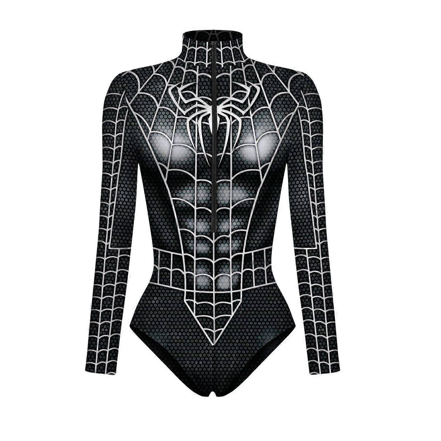 New Superhero Cosplay Sexy Spider-Man Bodysuit Halloween Party Costume for Women - BZSM