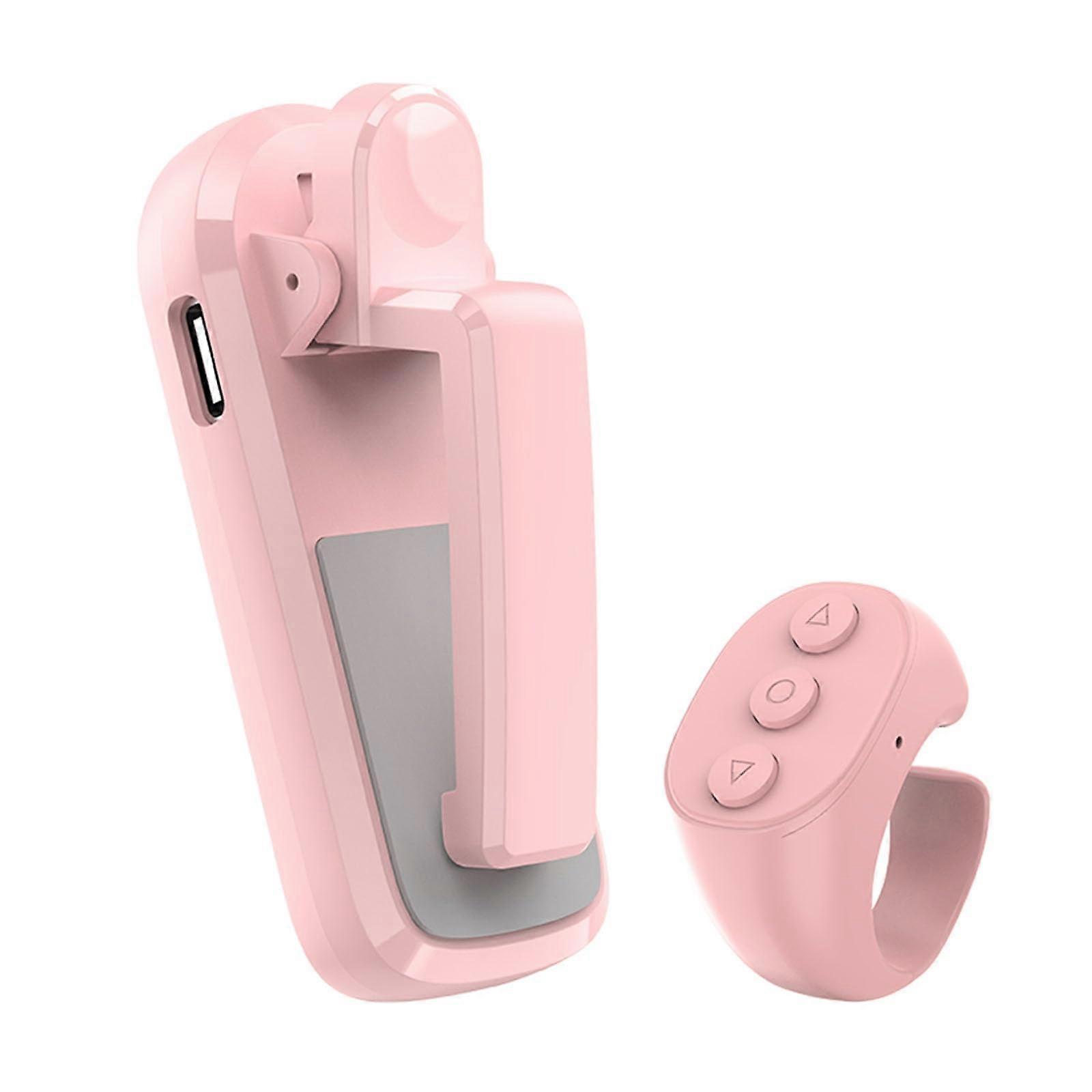 Bluetooth Finger Ring Page Turner Remote for Tablet and eReader, Hands Wireless Control, Pink