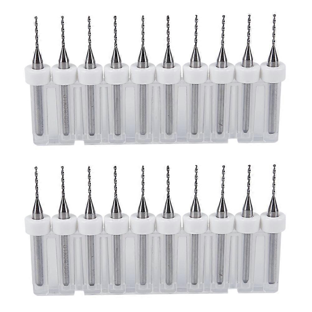 20Pcs 0.8mm High Quality PCB Print Circuit Board Carbide Mini Drill Bits Tool