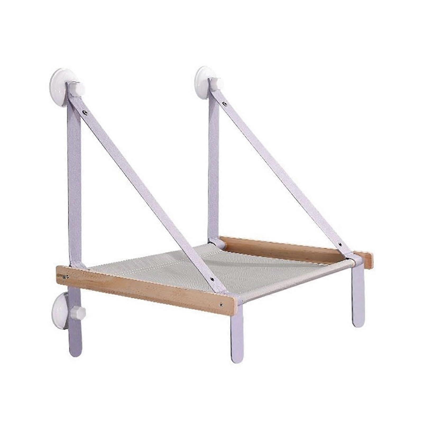 Foldable Wooden Cat Window Hammock with Suction Cups for Comfortable Sleeping and Space Saving