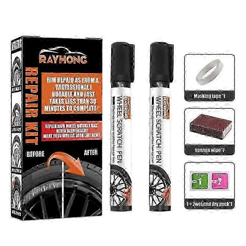 alloy rim scratch repair paint pen 2pcs
