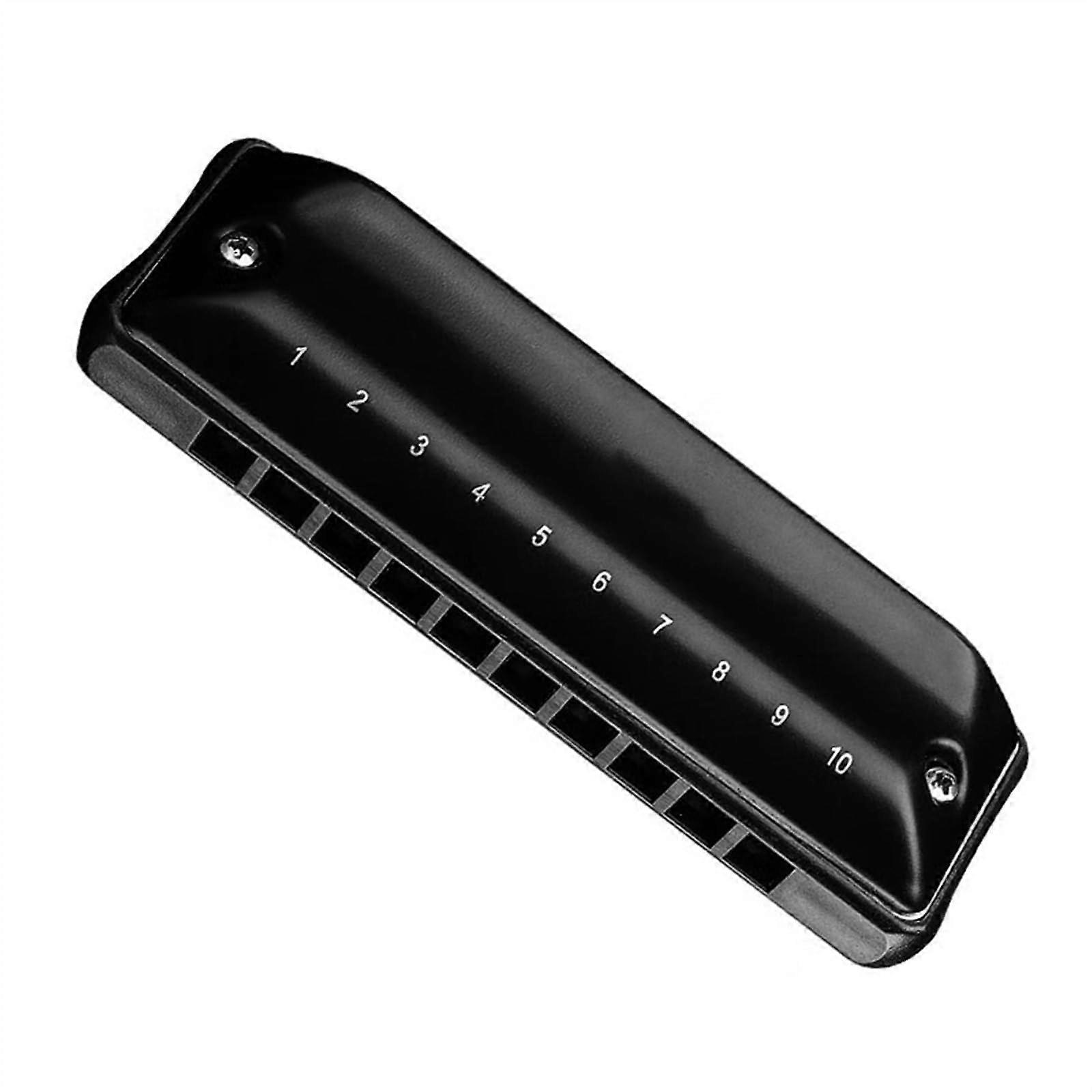Blues Harmonica 10 Hole C Key with Durable Steel Cover, Clear Tone, BeginnerFriendly Design