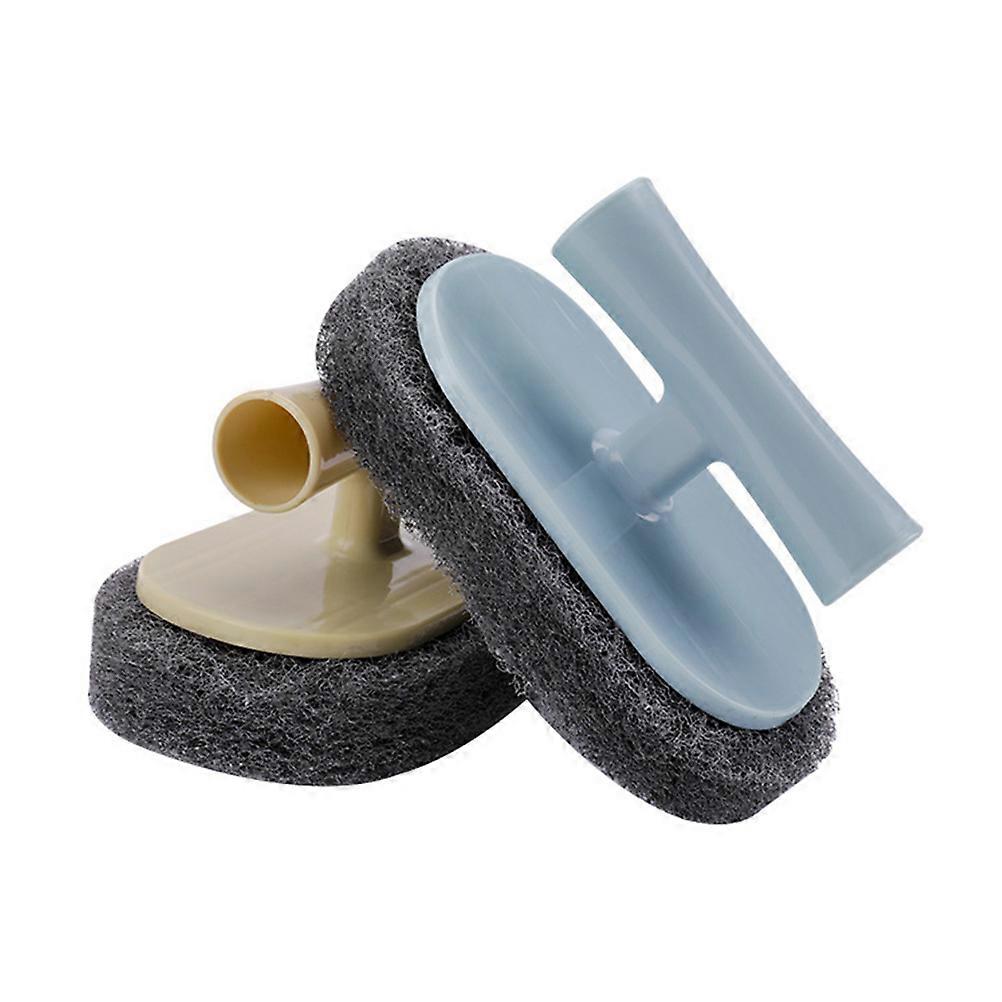 Sponge Brush Multi-Functional Cleaning Tool with Handle 6Pcs for Kitchen Bathroom
