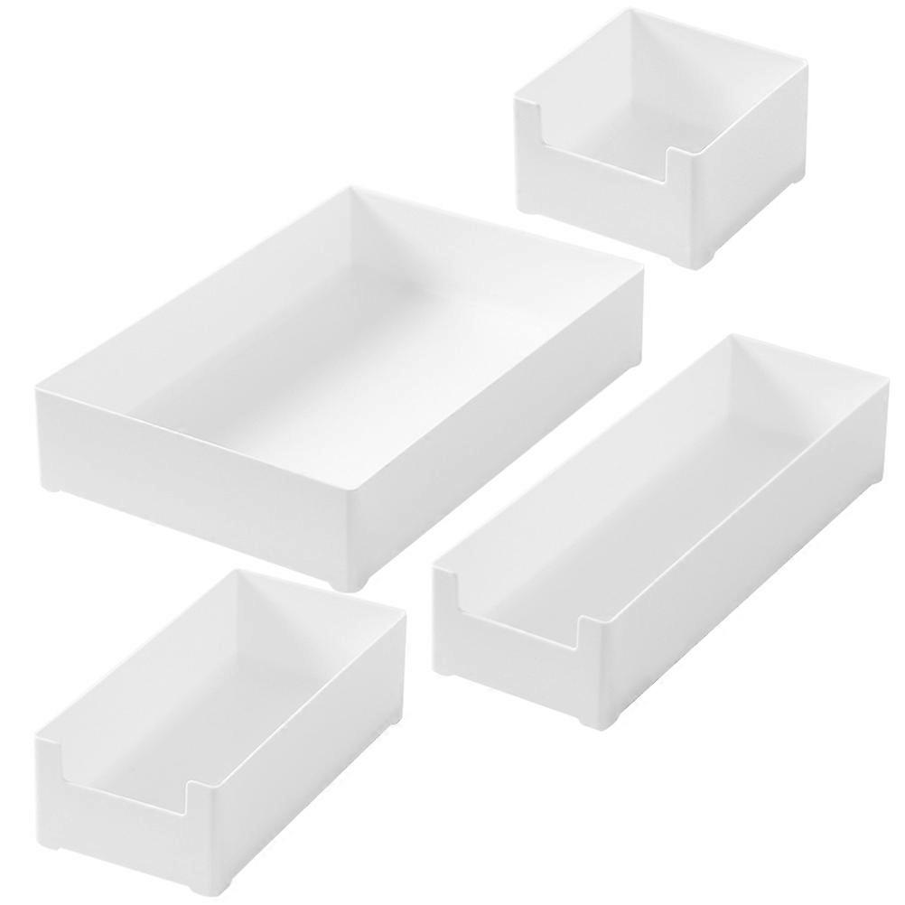 Drawer Organizer Plastic Desk Dividers for Storage 4Pcs Stackable