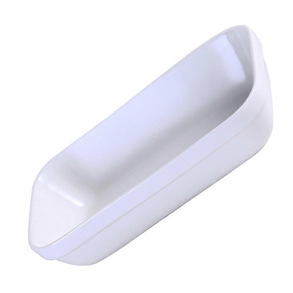 Ceramic Rectangular Plate for Home 1Pcs White Snack Dish