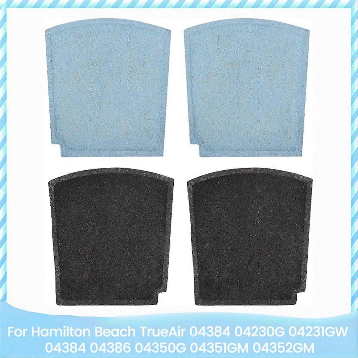 4PCS Replacement Carbon Filter for Halmilton Beach TrueAir