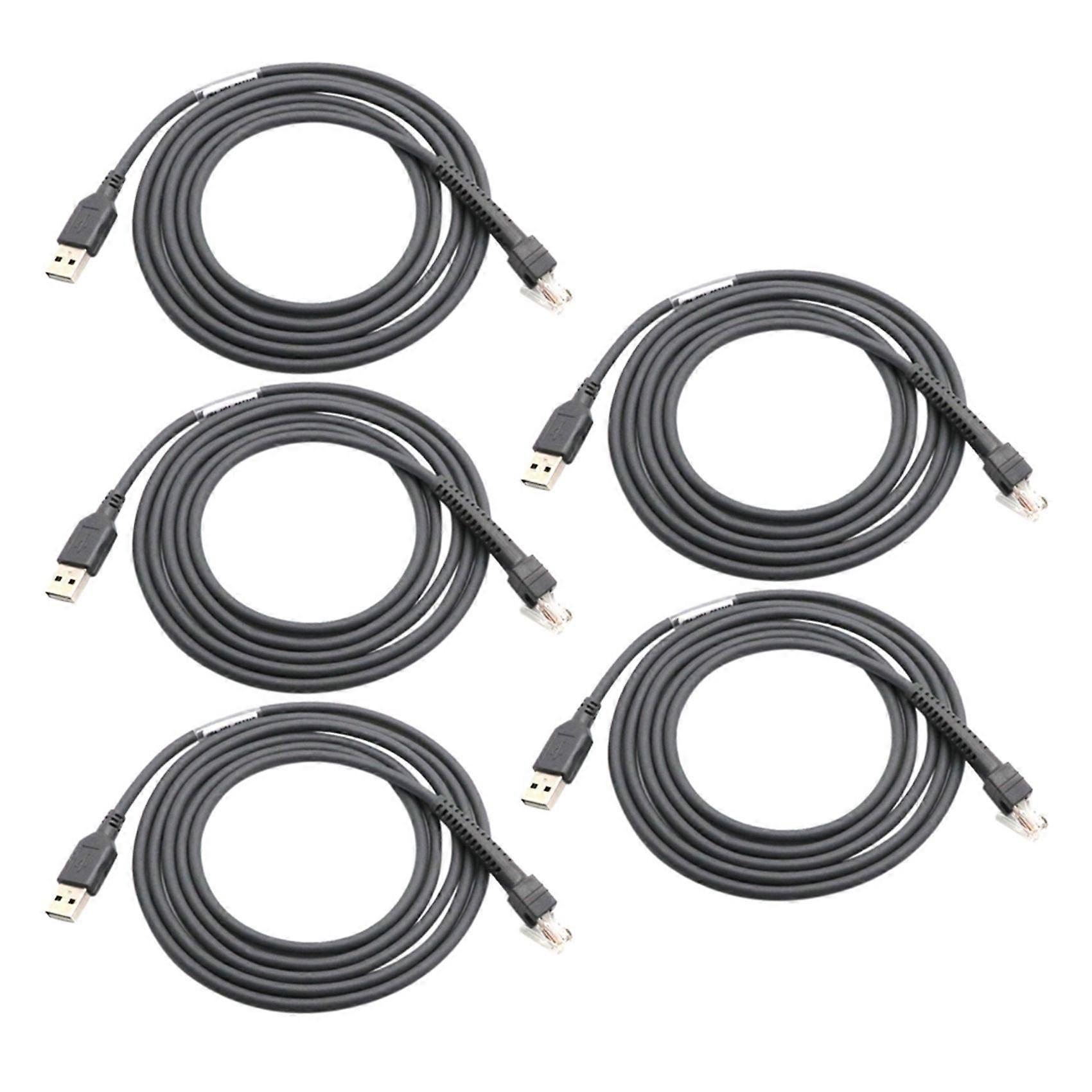 5X Scanner Data Cable LS2208 AP LS4208 DS9208 Barcode Scanner USB Port Data Cable