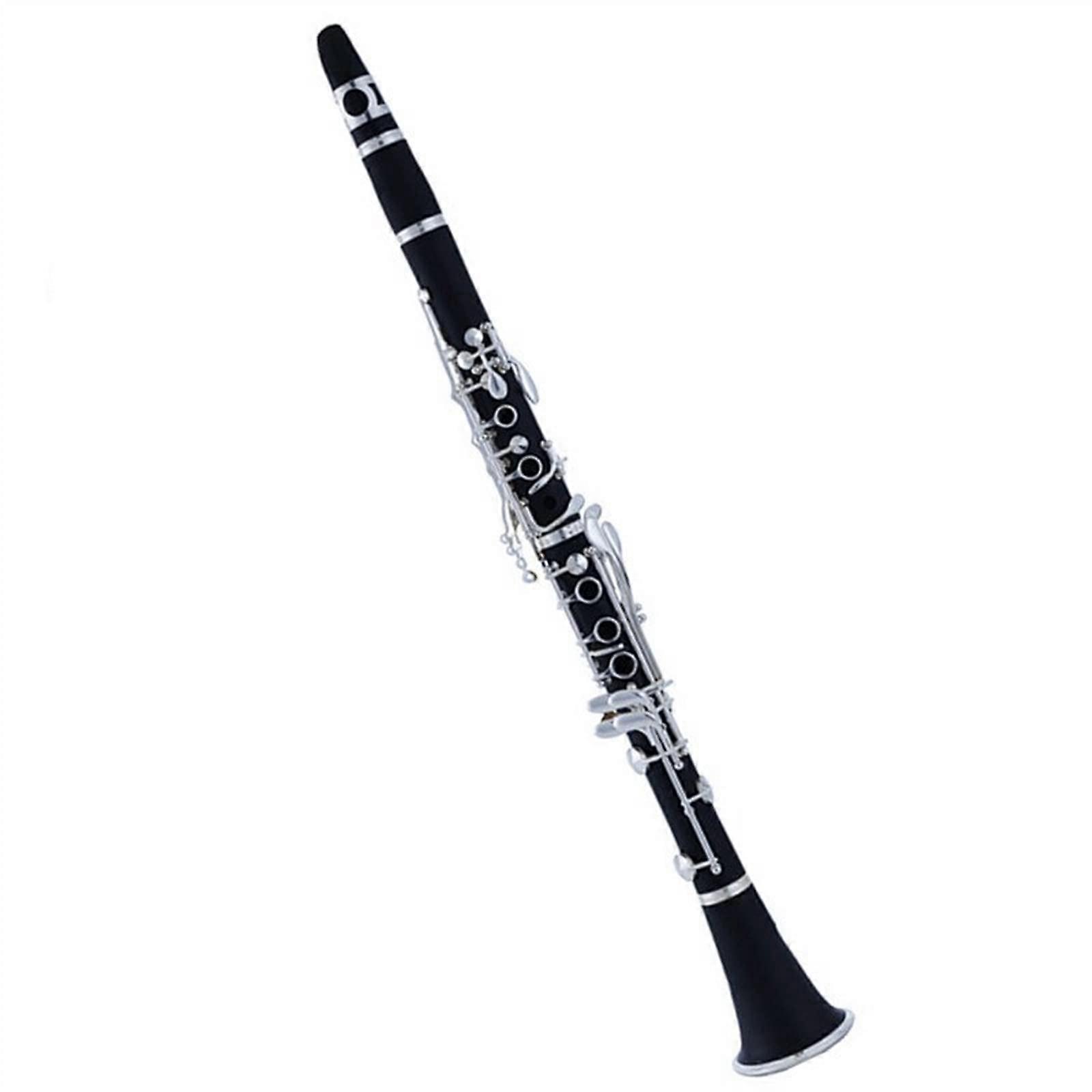 Professional B Flat Clarinet 17Key Silver Plated Bakelite Construction for Beginners and Experts