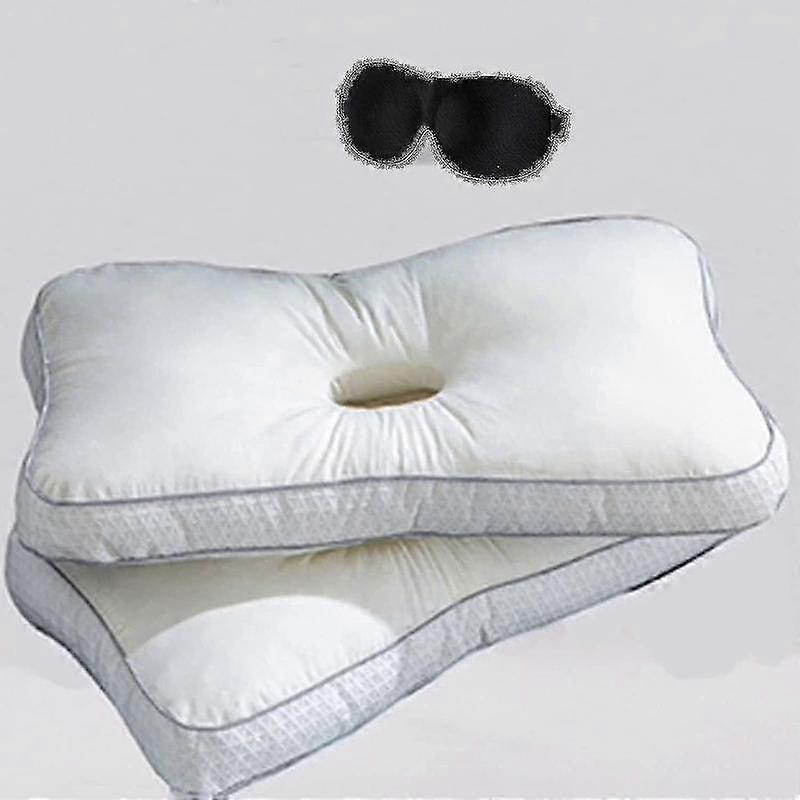 Almofada com furo para orelha para quem dorme de lado (15,7 x 27,5 polegadas).