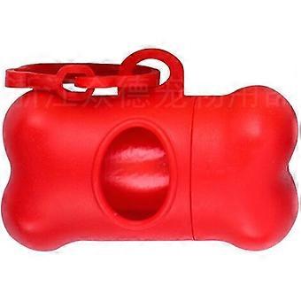 RedDog bæsjposedispenser, hundeavfallsposedispenser med båndklips, 1 rull hundeavfallsposer