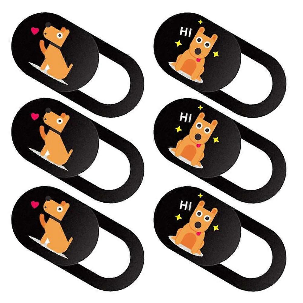 Cover 6Pcs Universal Webcam Slide with Dog Pattern for