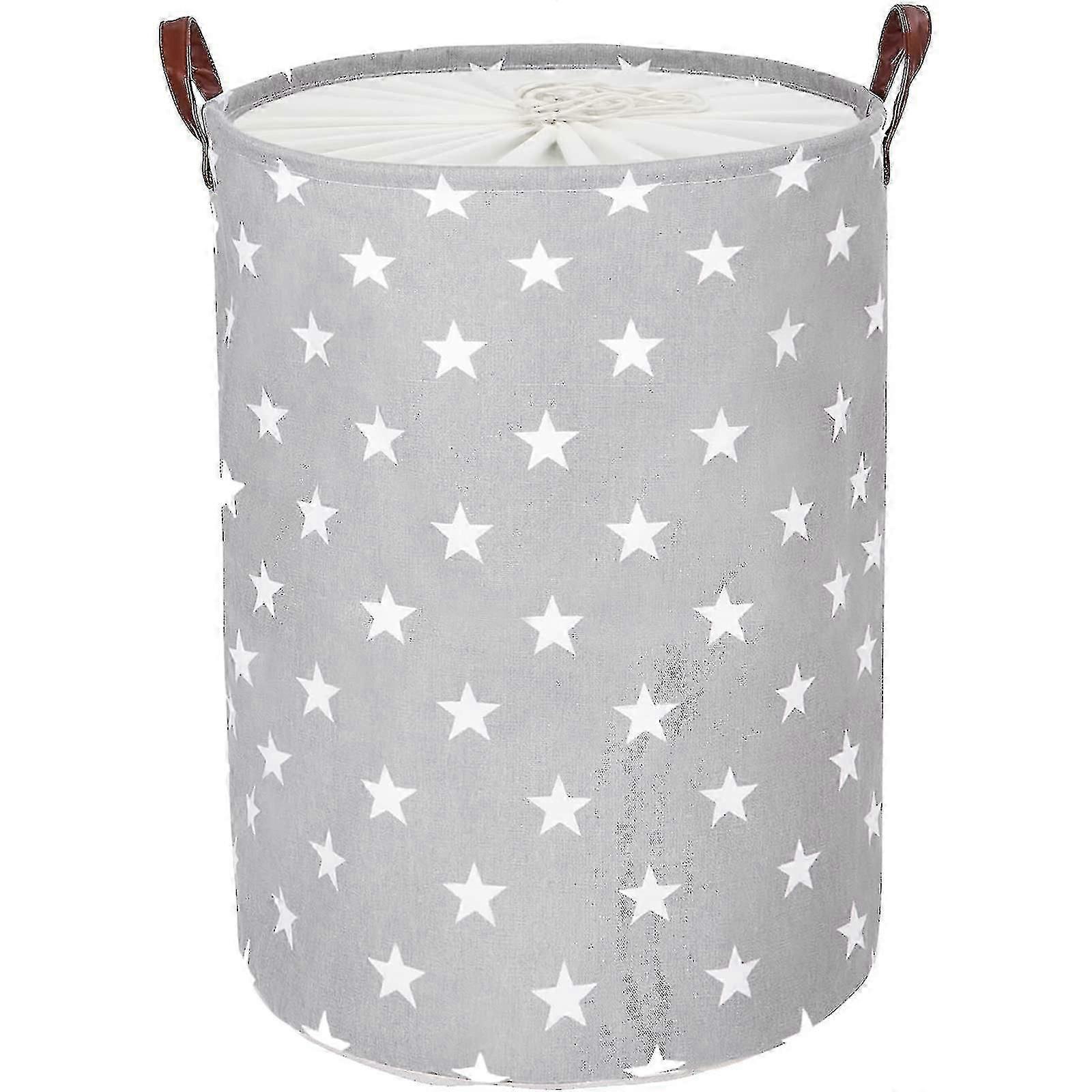 Thickened, foldable, round storage laundry basket (one-way)