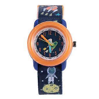 Cartoon Quartz Watch for Kids 1Pcs Children's Waterproof Wristwatch Orange