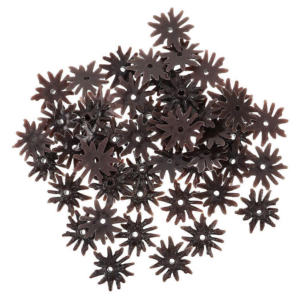 Model Tree Bases Brown Plastic Easy Assembly 70Pcs for Miniature Scenery Projects