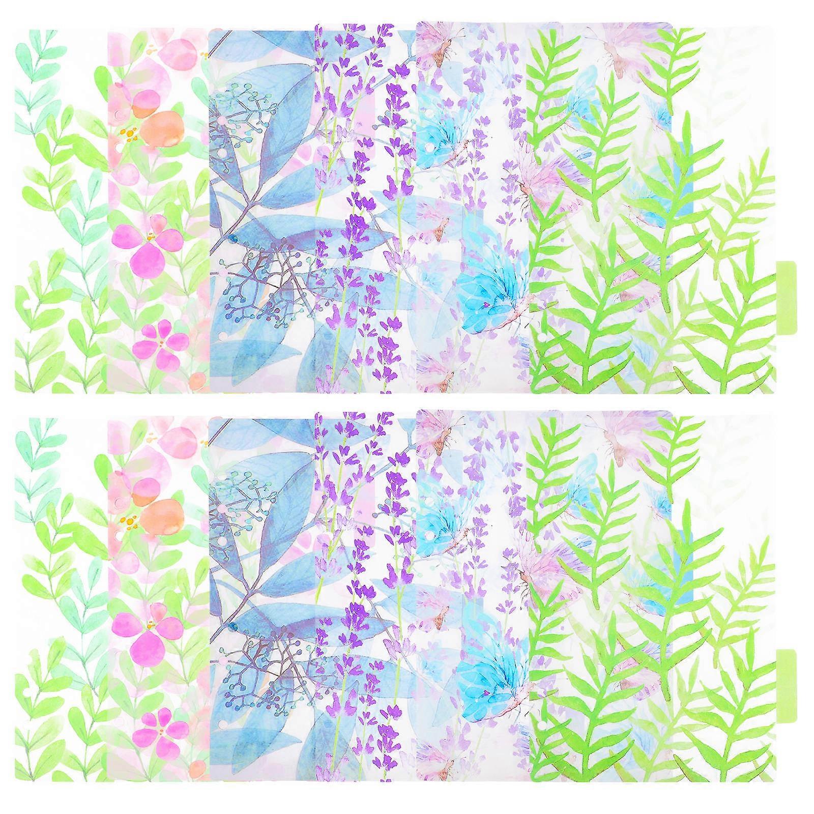 12Pcs Tab Dividers for A5 Binder Document Separation and Indexing