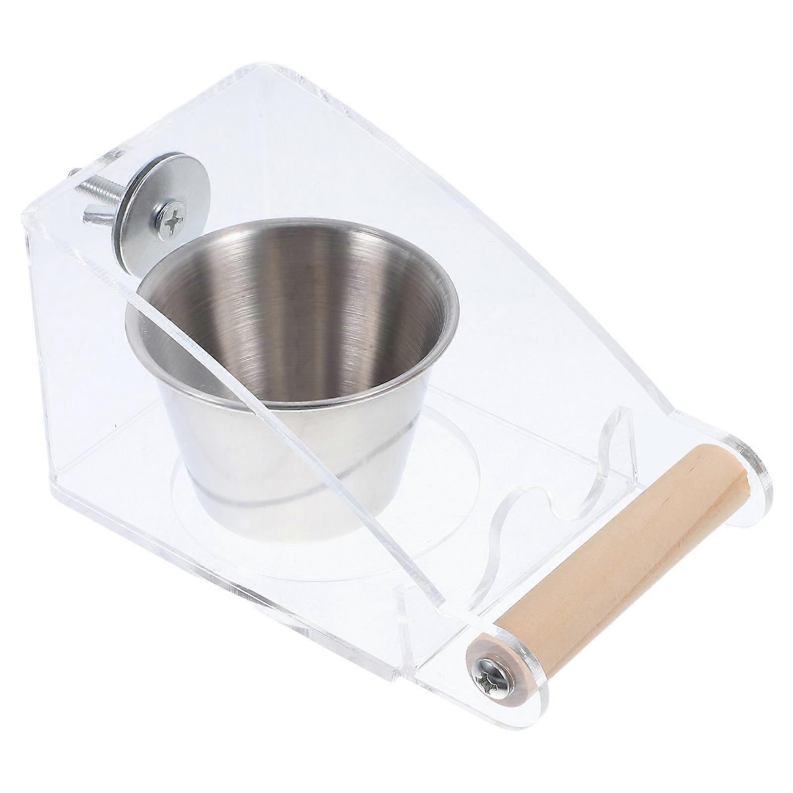 Bird Feeder Automatic Spillproof Transparent Food Container for Pets