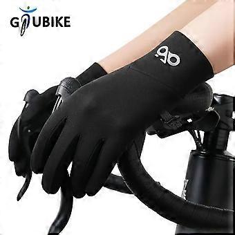 GTUBIKE 1 Par de Luvas Masculinas de Inverno para Esportes ao Ar Livre, Corrida, Ciclismo e Caminhada, Impermeáveis, Quentes e Finas, em Veludo com Tela Sensível ao Toque