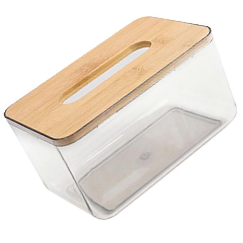 Rectangle Tissue Box Wooden Napkin Holder compatible with Dining Table 4Pcs Set