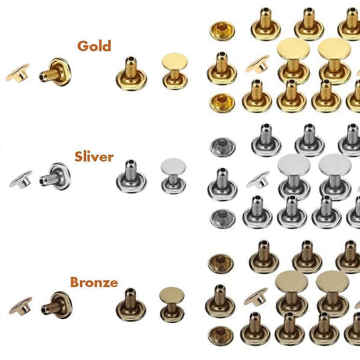 Double-Sided Rivets for Craft DIY with 1Pack and Tool Kit