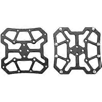1 paar SPD-pedaaladapters - pedaalvorm - aluminiumlegering, compatibel met SPD-pedalen (zwart)