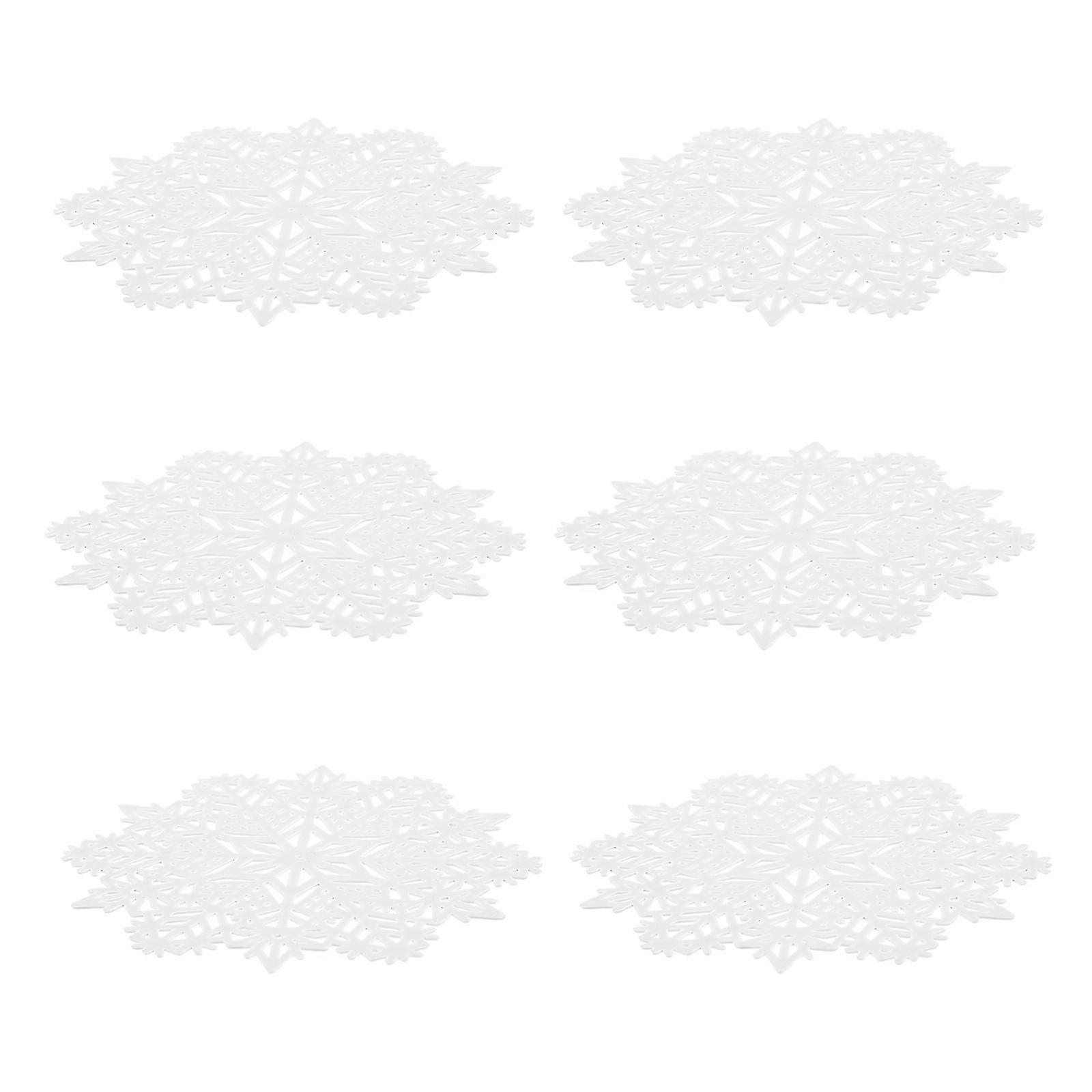 Cup Mat PVC Shape compatible with Home Use 6Pcs Coasters Set