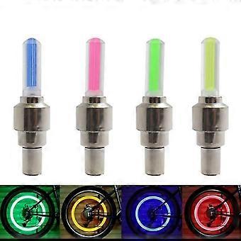 8pcs Bicycle Bike Led Lights Tire Valve Cap Flashlight Auto Car Motorcycle Tire