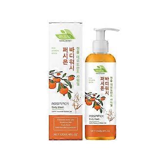 Gel douche au kaki, hydratant, exfoliant et rafraîchissant, pour hommes et femmes, soin du corps, 120 g