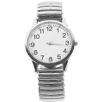 Big Number Waterproof Quartz Watches for Watching Time 1Pcs Silver Luminous