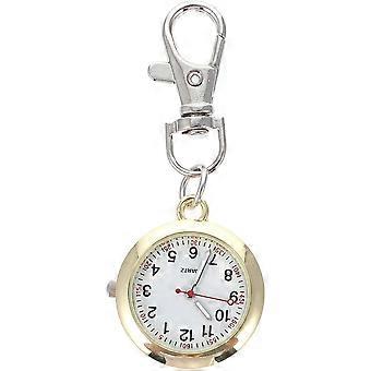 Clip on Pocket Watch,mini Clock Keychain Portable Badge Watch for Nurses Doctors Chefs Children Students Unisex