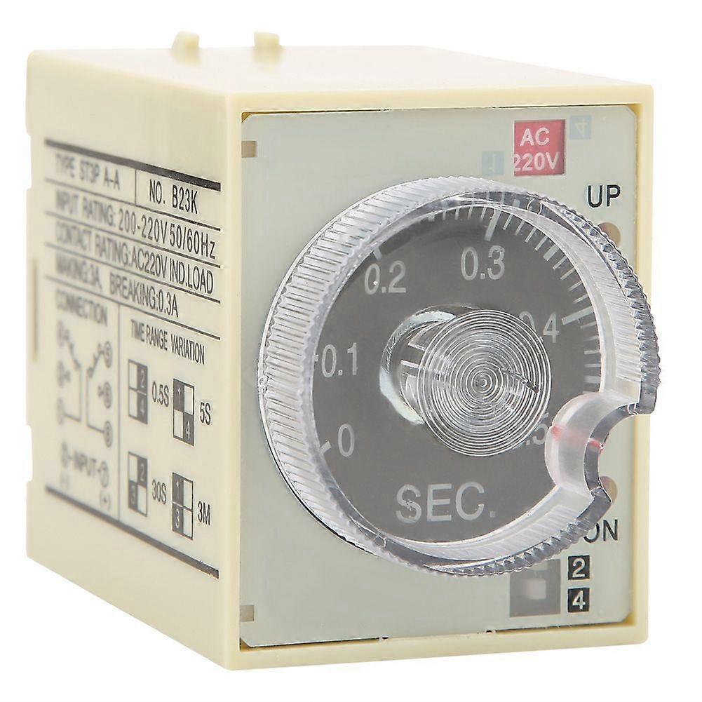 Delay Timer Time Relay Adjustable Knob Anti-Interference PC Shell ST3PA-A AC220V 50/60Hz